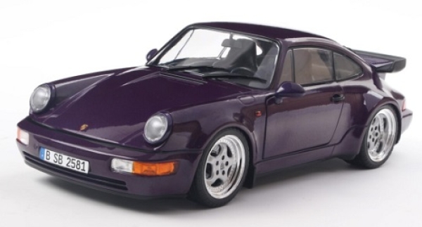 421186562 Porsche 911 (964) Turbo 1990 purple 1:18